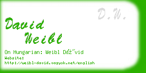 david weibl business card